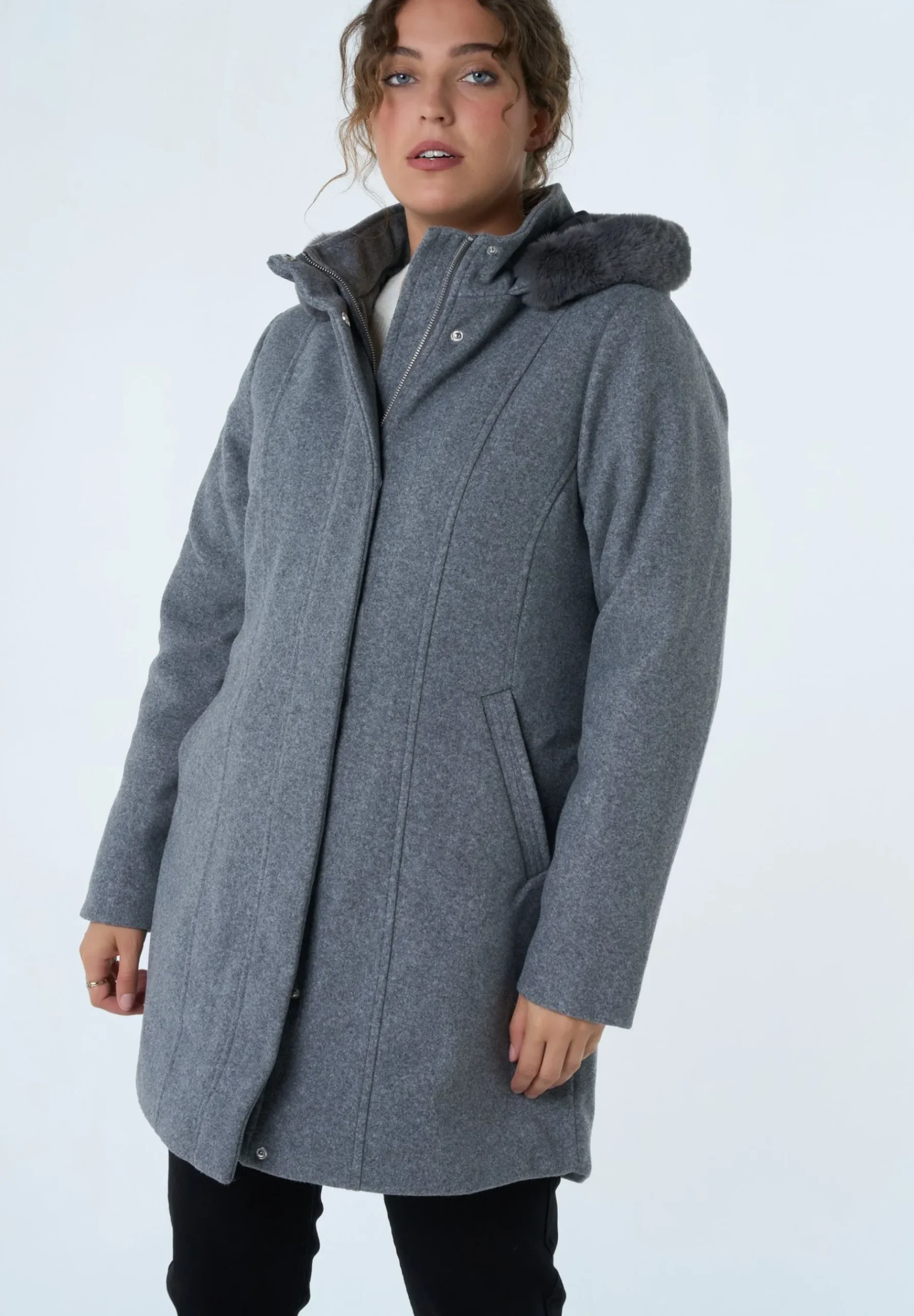 Met Wol Look - Manteau Court|MS Mode Hot