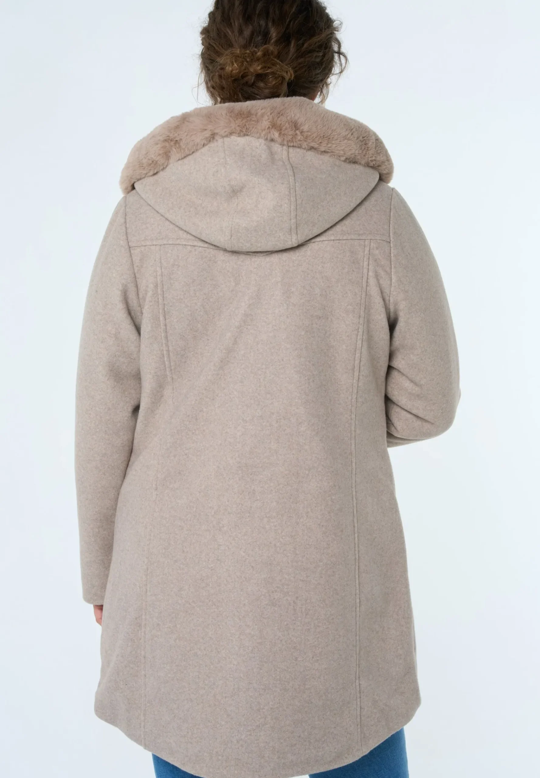 Met Wol Look - Manteau Court|MS Mode Outlet