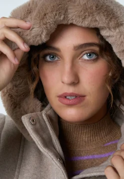 Met Wol Look - Manteau Court|MS Mode Outlet