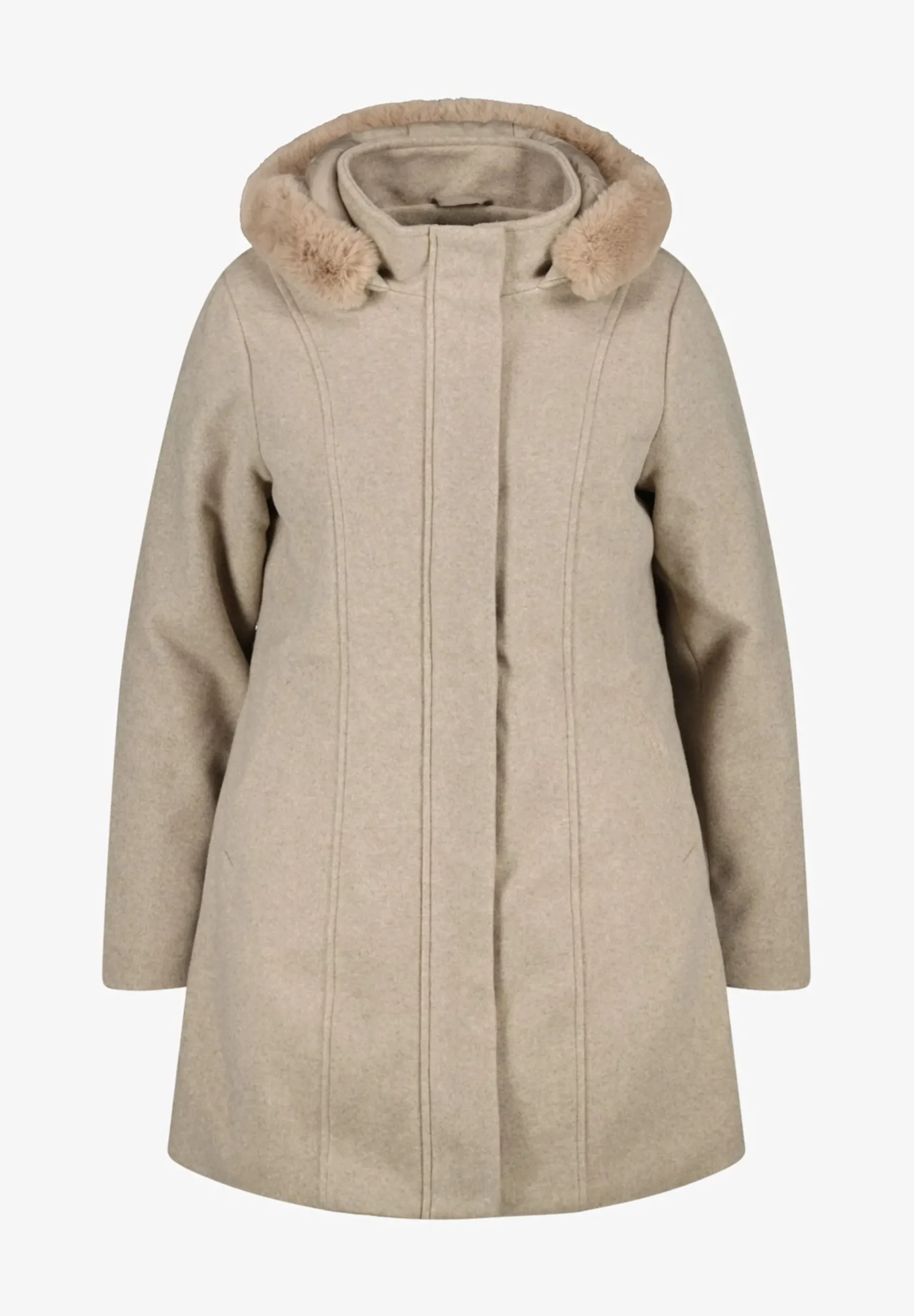 Met Wol Look - Manteau Court|MS Mode Outlet
