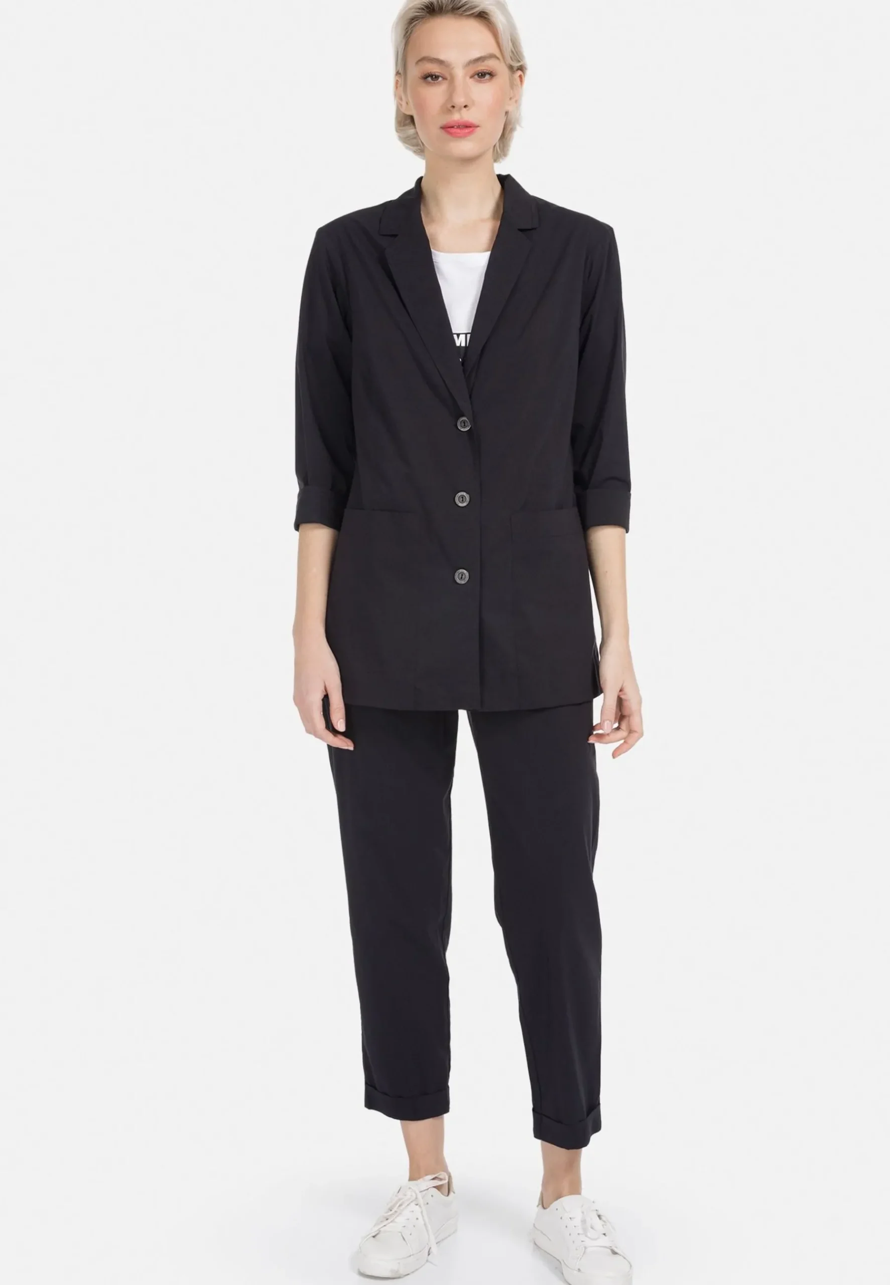 Mit Reverskragen - Manteau Court|HELMIDGE New