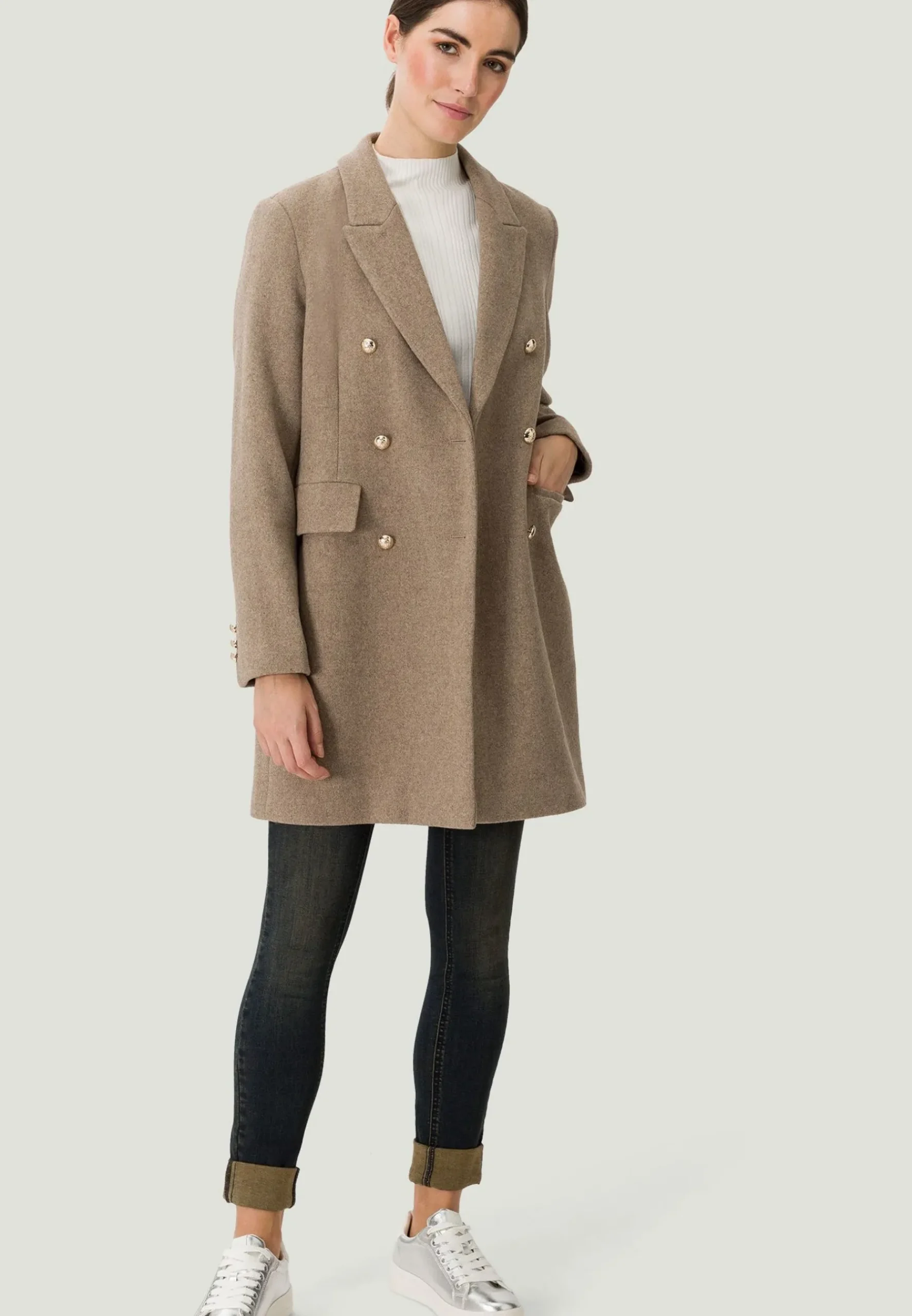 Mit Zierknopfen - Manteau Court|zero Best Sale