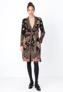 Ornament Flower - Manteau Court|Ivko Best Sale