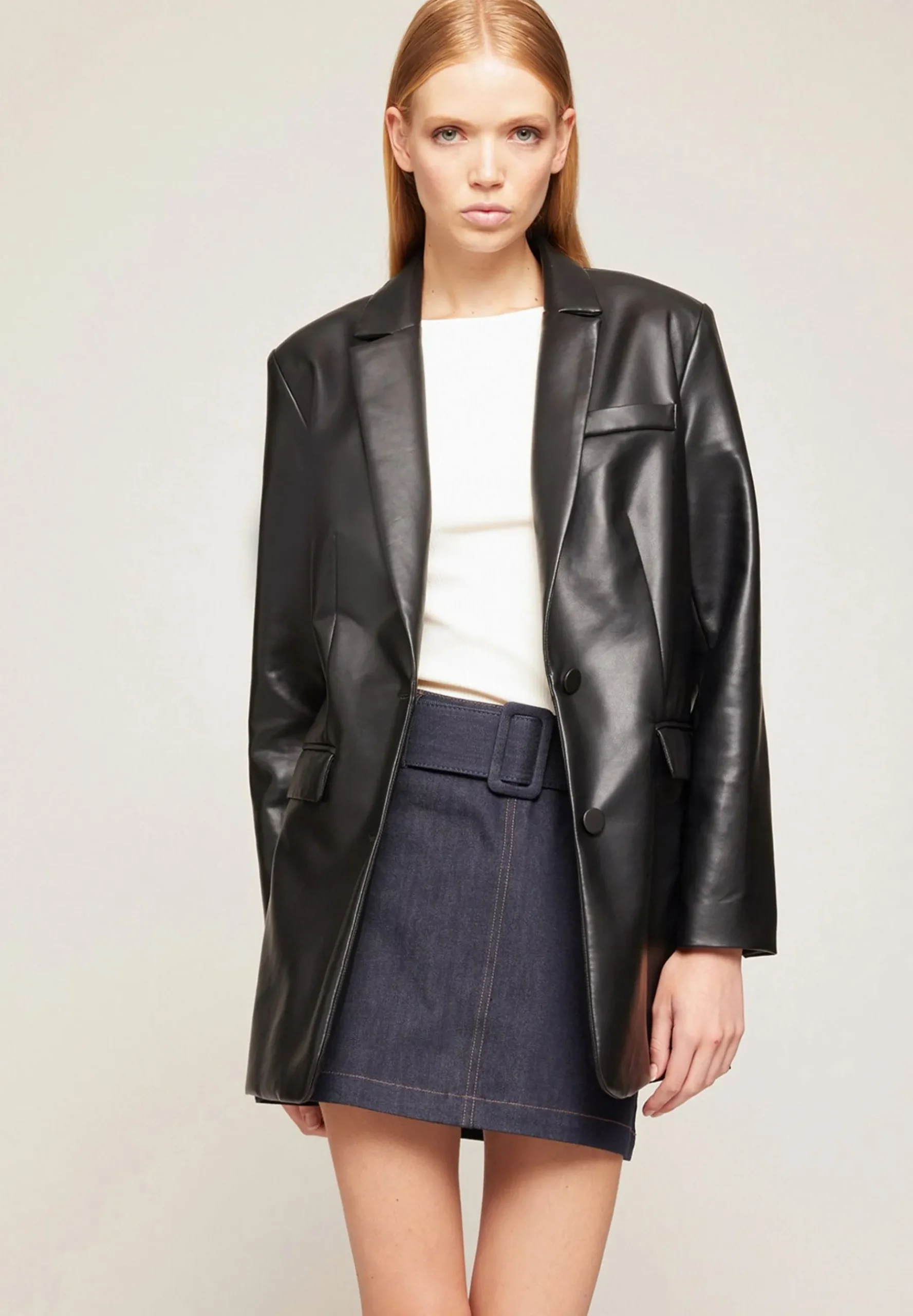 Over In Similpelle - Manteau Court|Motivi Best