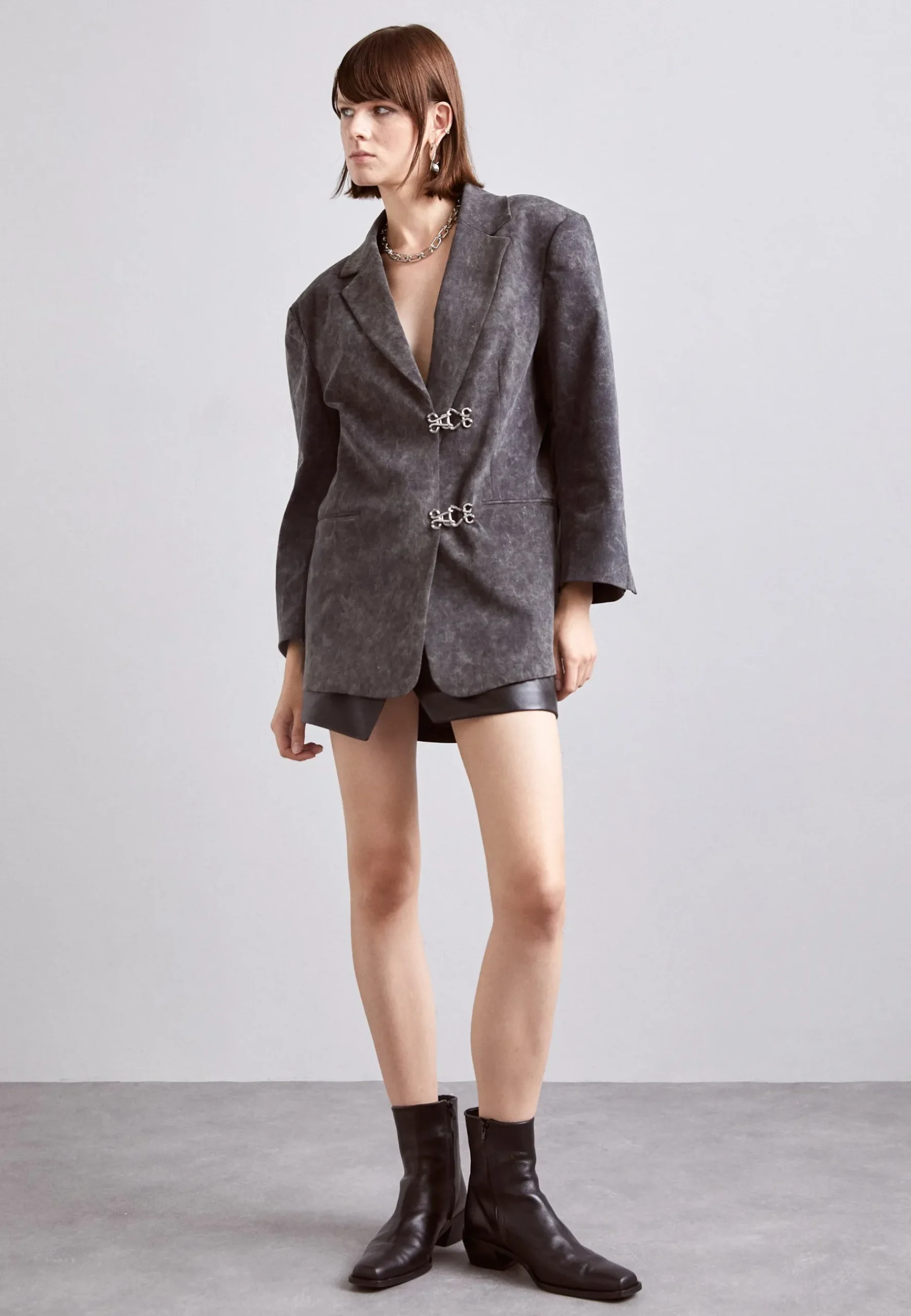 Oversized Tailored Jacket - Manteau Court|Elleme Shop
