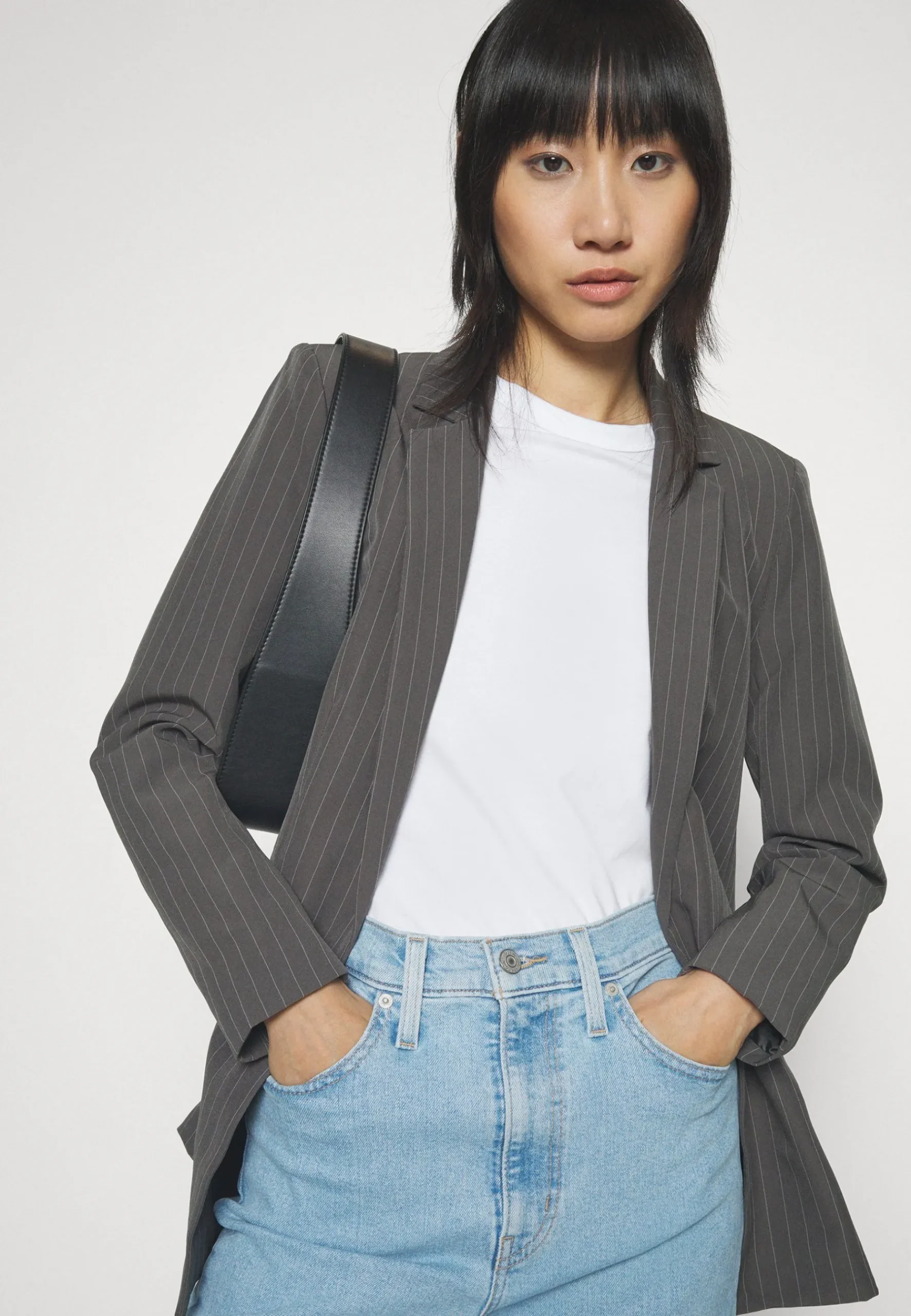 Pcbossy Loose Striped Blazer - Manteau Court|Pieces Flash Sale