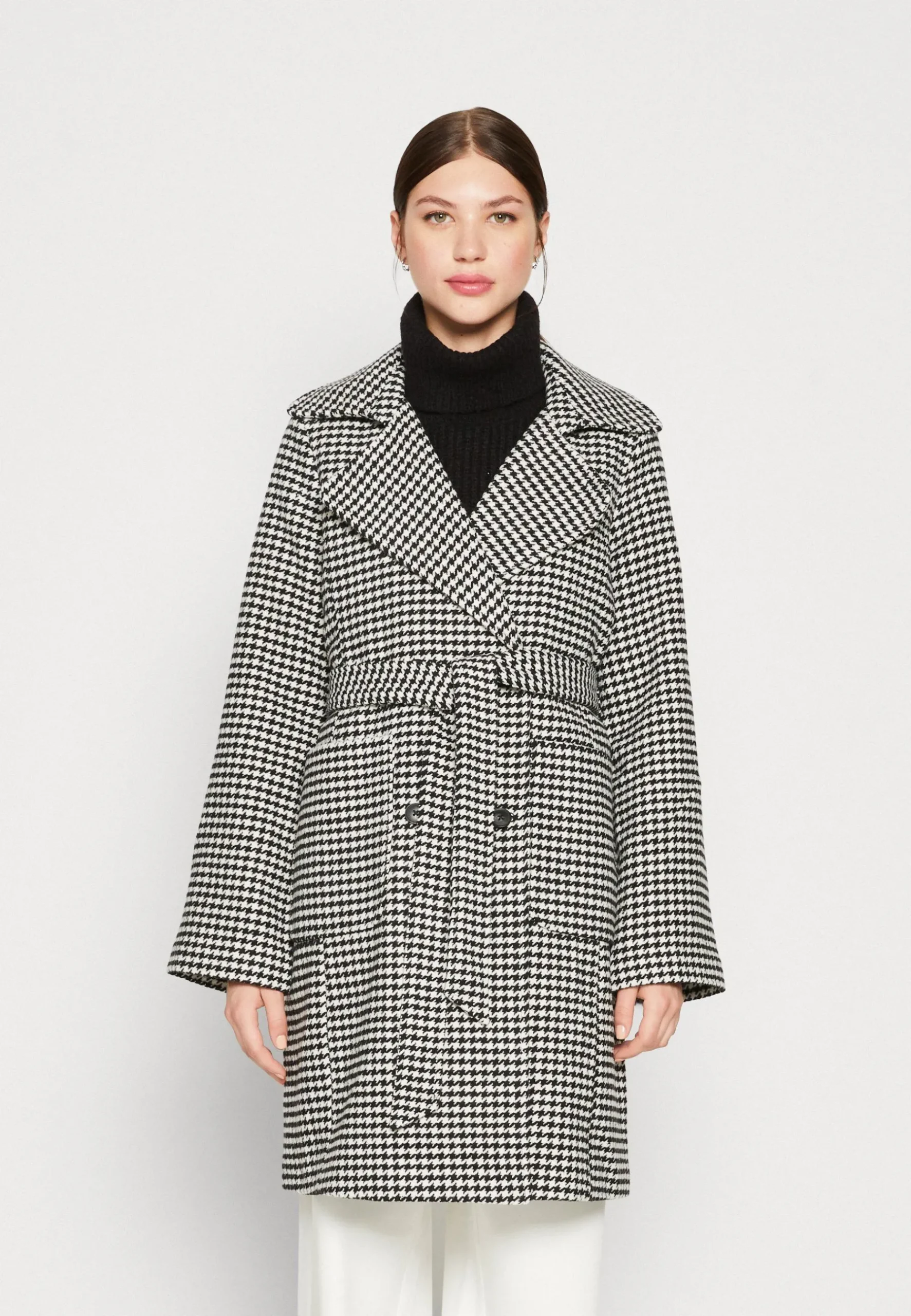 Pcjoannes Checked Coat Belt - Manteau Classique|Pieces Shop