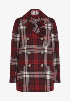 Prep Tartan Check Double Breasted Pea - Manteau Court|Tommy Hilfiger Fashion