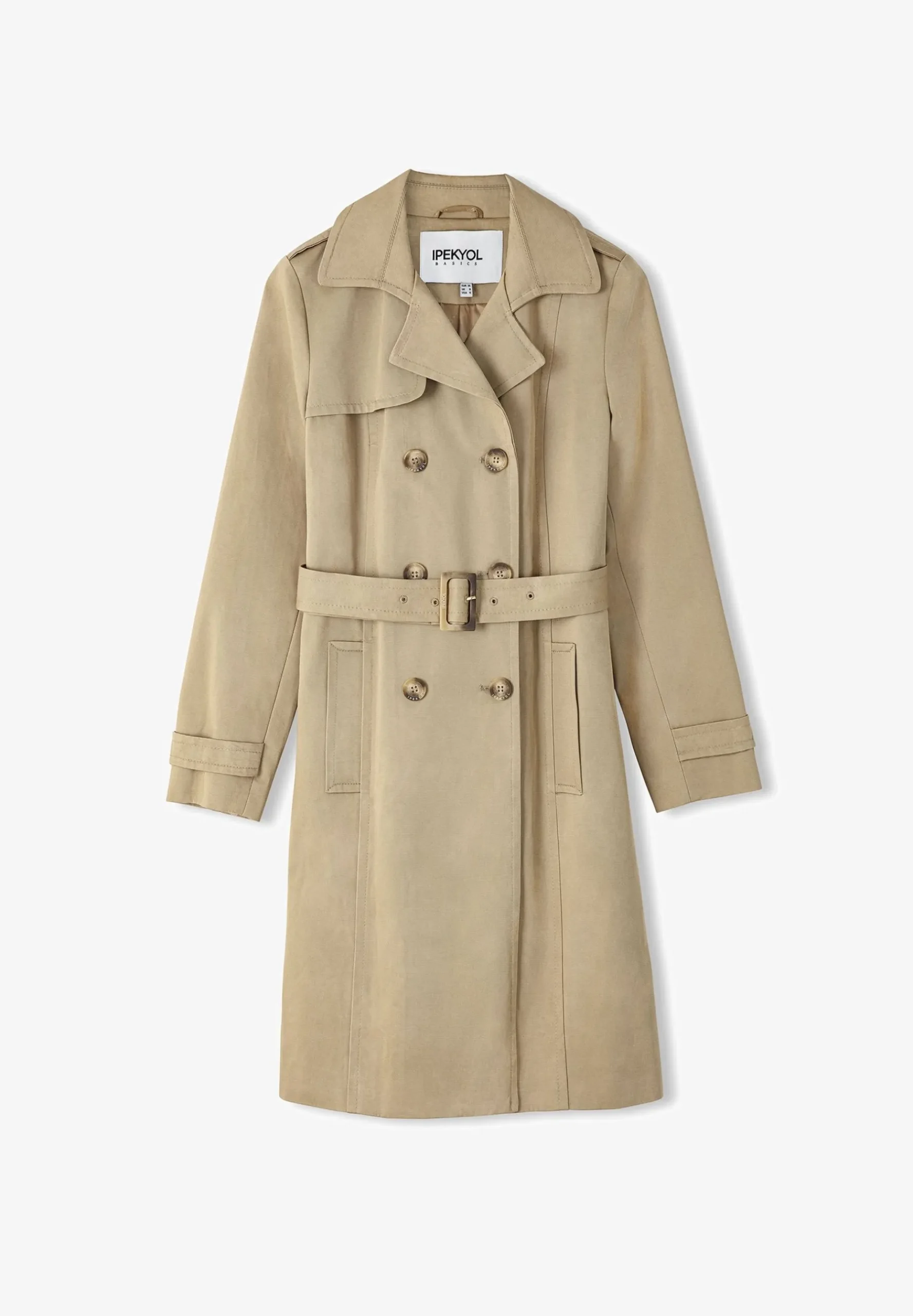Regular Fit Belted Double-Breasted - Trench|Ipekyol New
