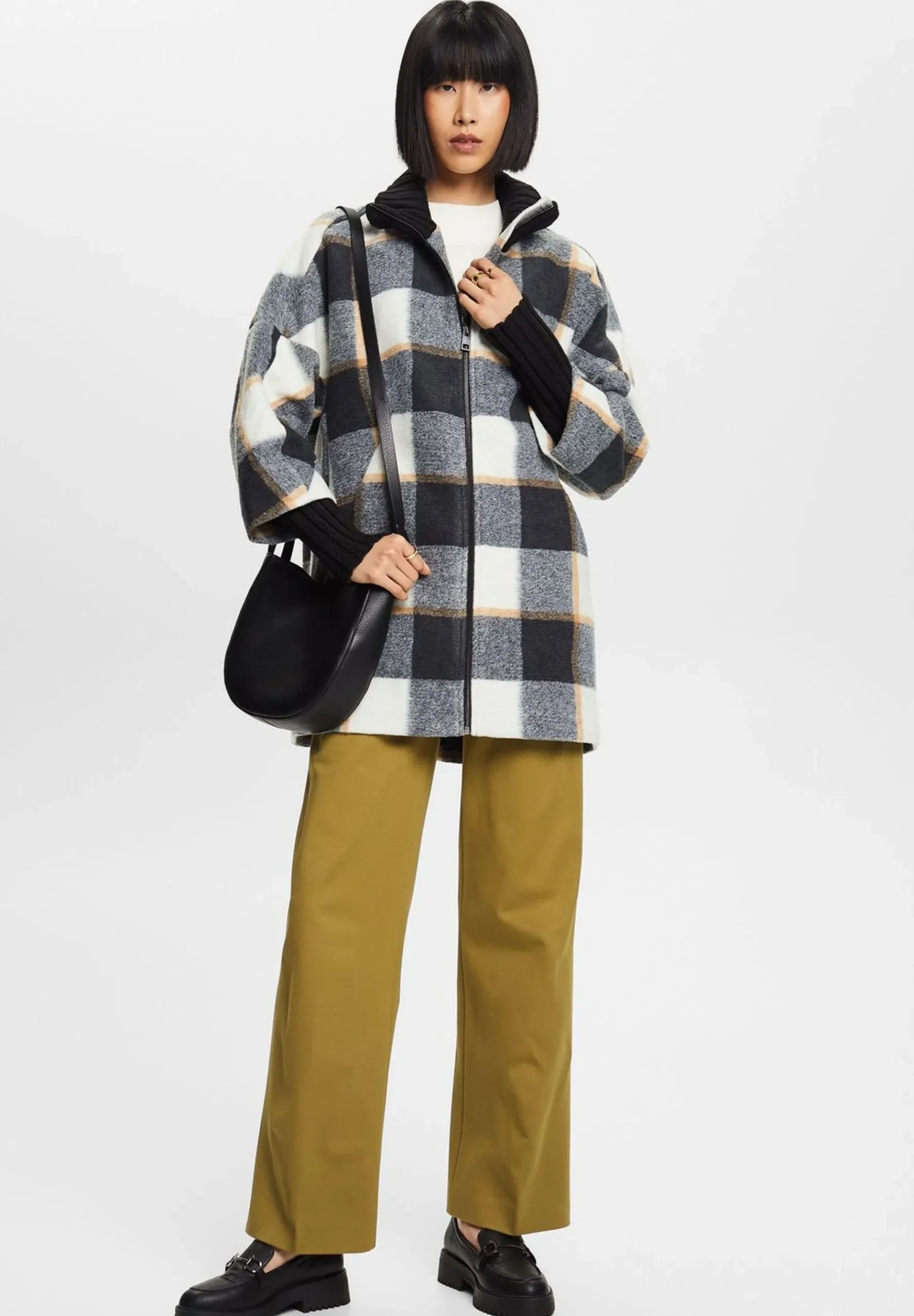 Sg-083Eo1G329 Checkedlong - Manteau Classique|Esprit Collection Best Sale