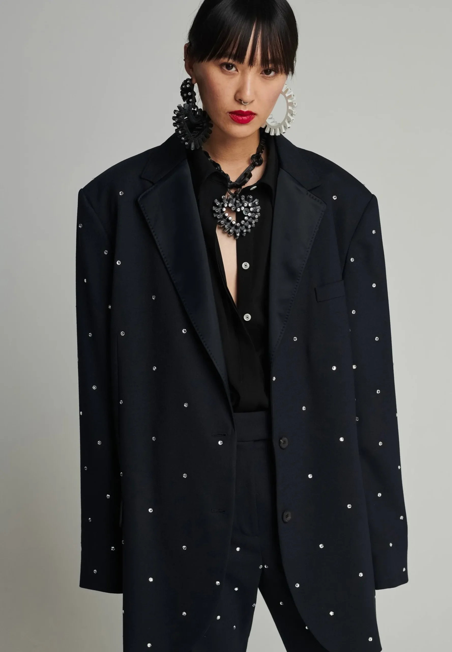 Silver Swarovski - Manteau Court|FRENKEN Cheap