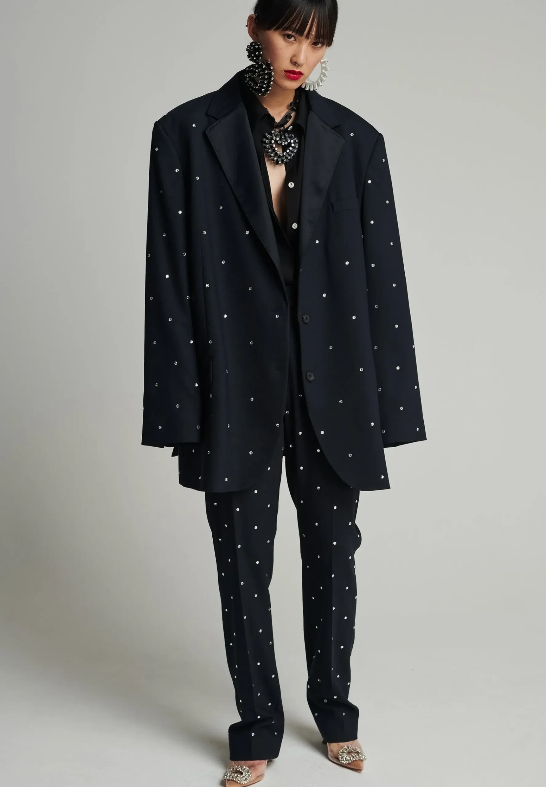 Silver Swarovski - Manteau Court|FRENKEN Cheap