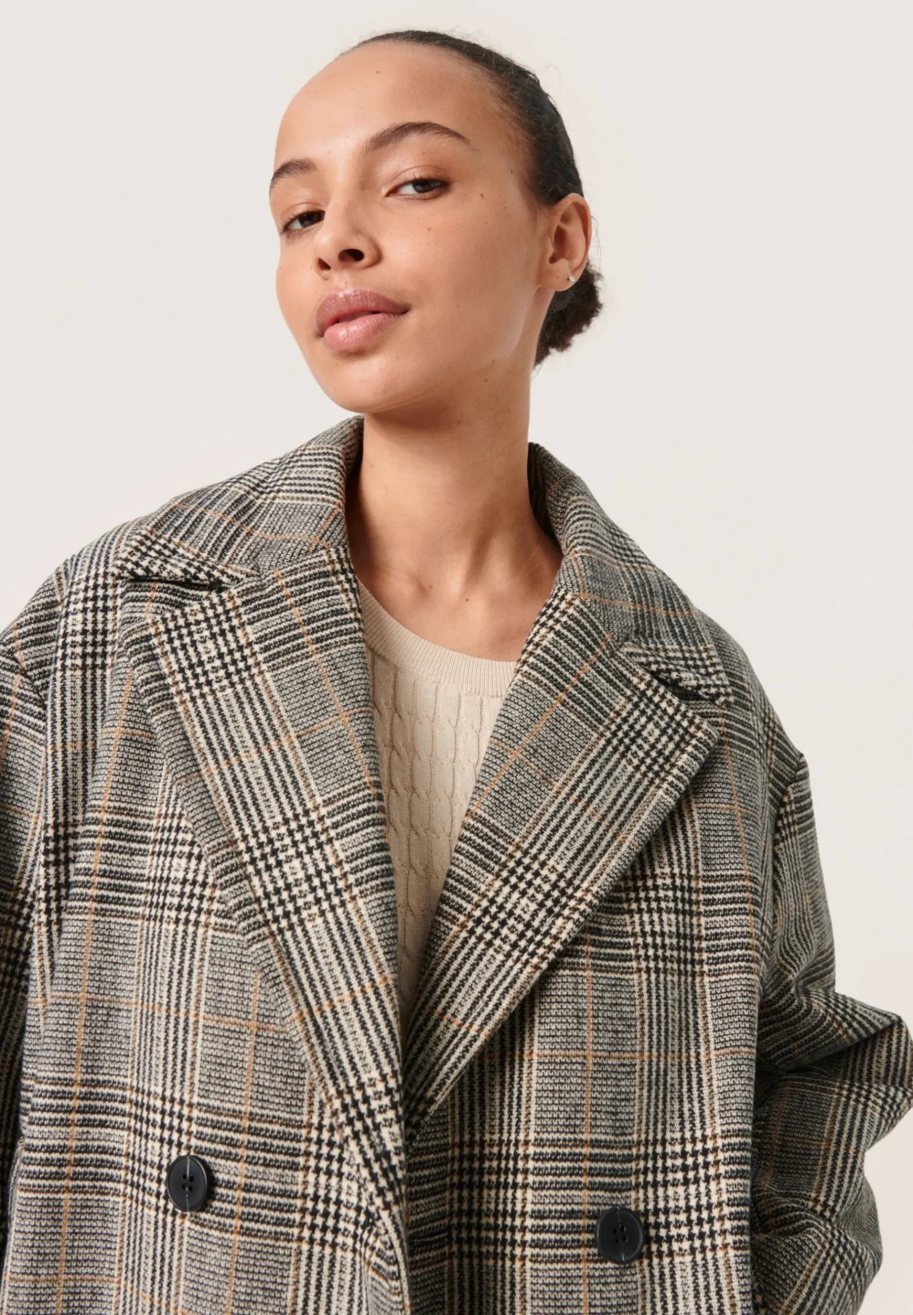 Slchicka Checked - Manteau Classique|Soaked in Luxury Clearance