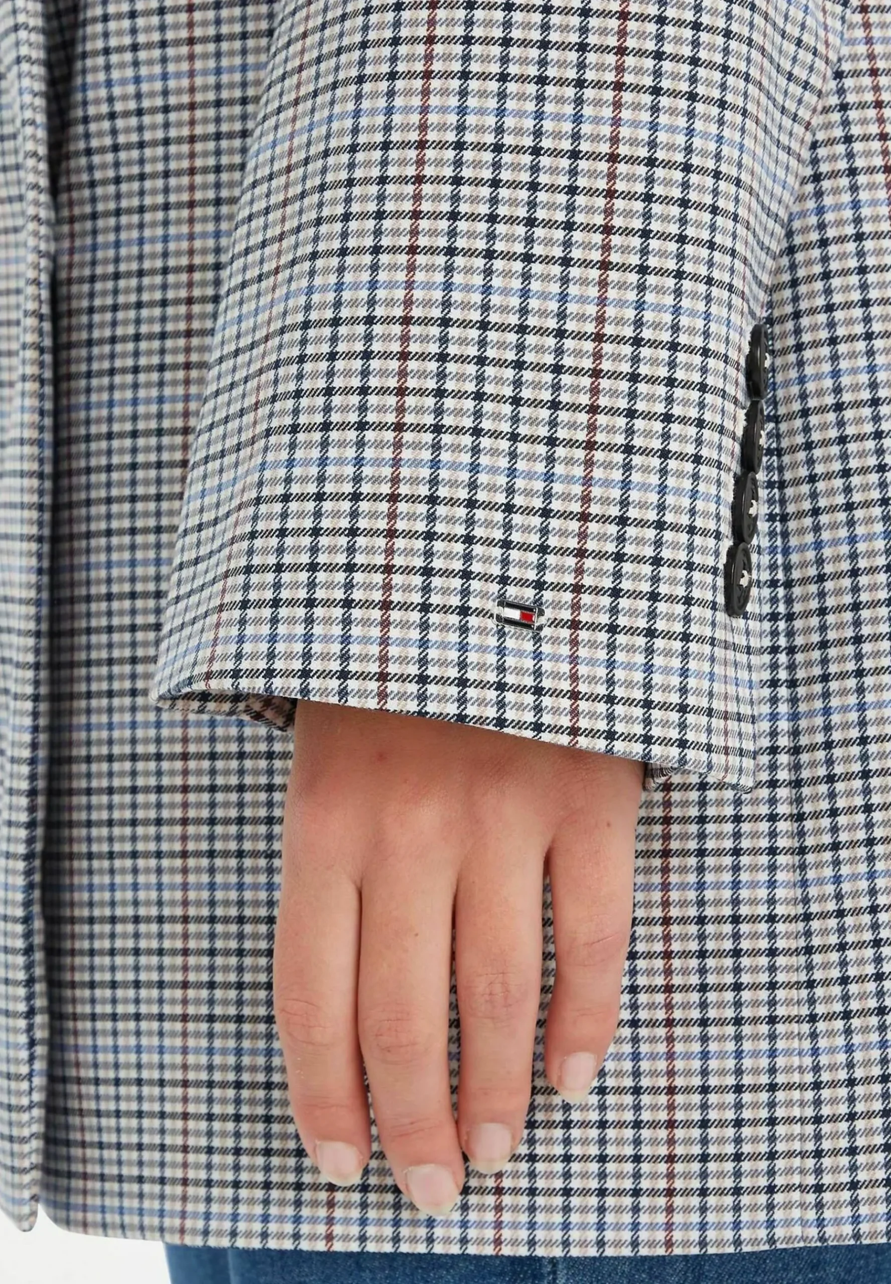 Small Check Relaxed - Manteau Court|Tommy Hilfiger Sale