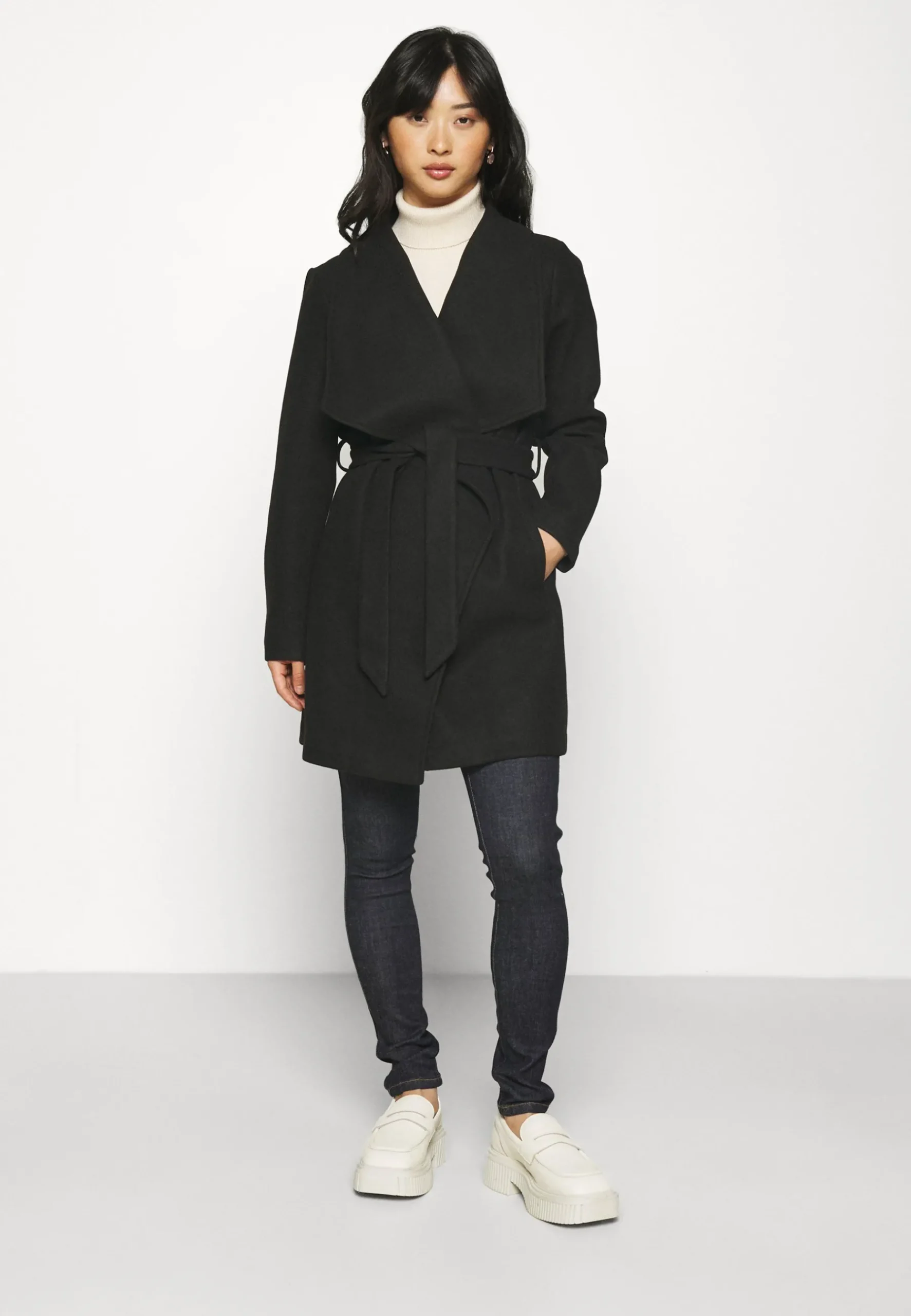 Vicooley Collar Belt - Manteau Classique|VILA Petite Hot