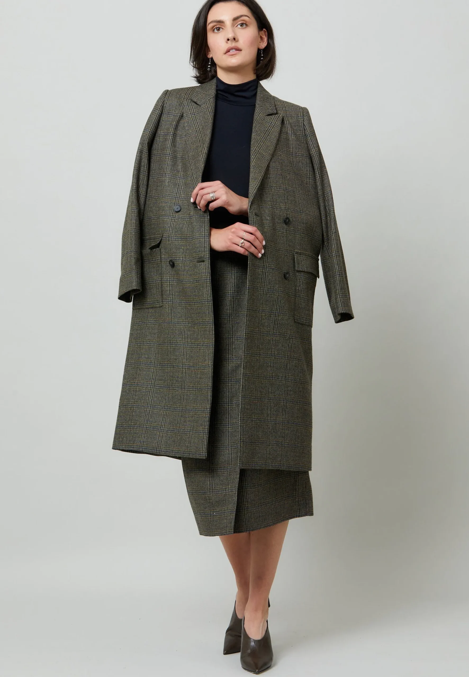 Victoria Magee Tweed Check - Manteau Classique|Helen McAlinden Dublin Store