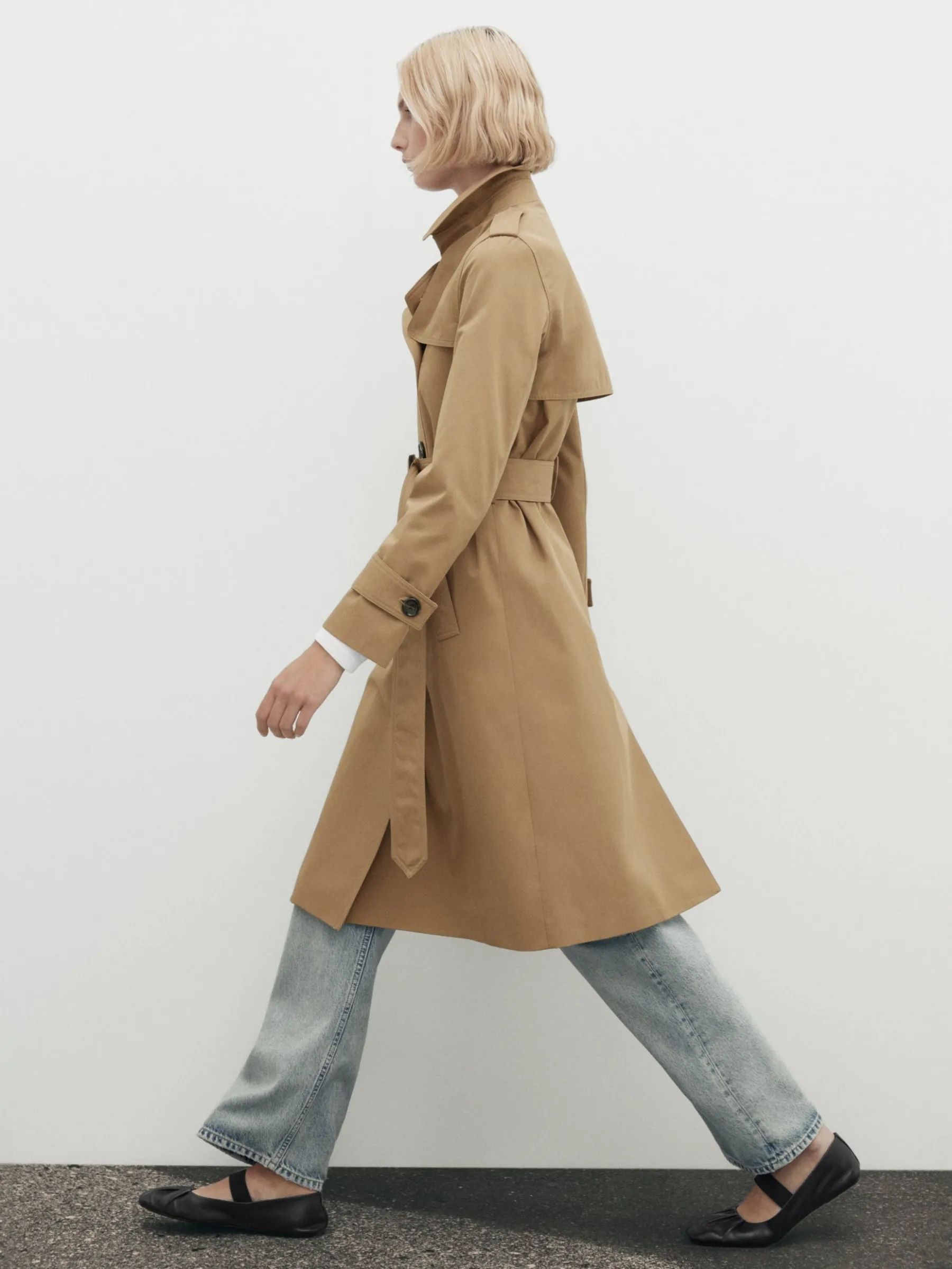With Belt - Trench|Massimo Dutti Flash Sale
